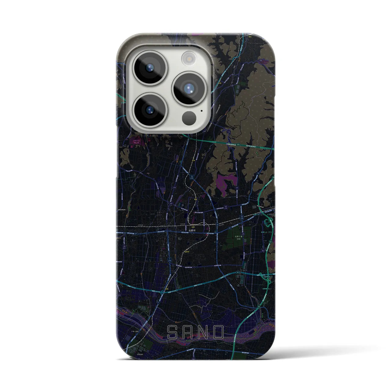 【佐野(栃木県)】地図柄iPhoneケース(バックカバータイプ)