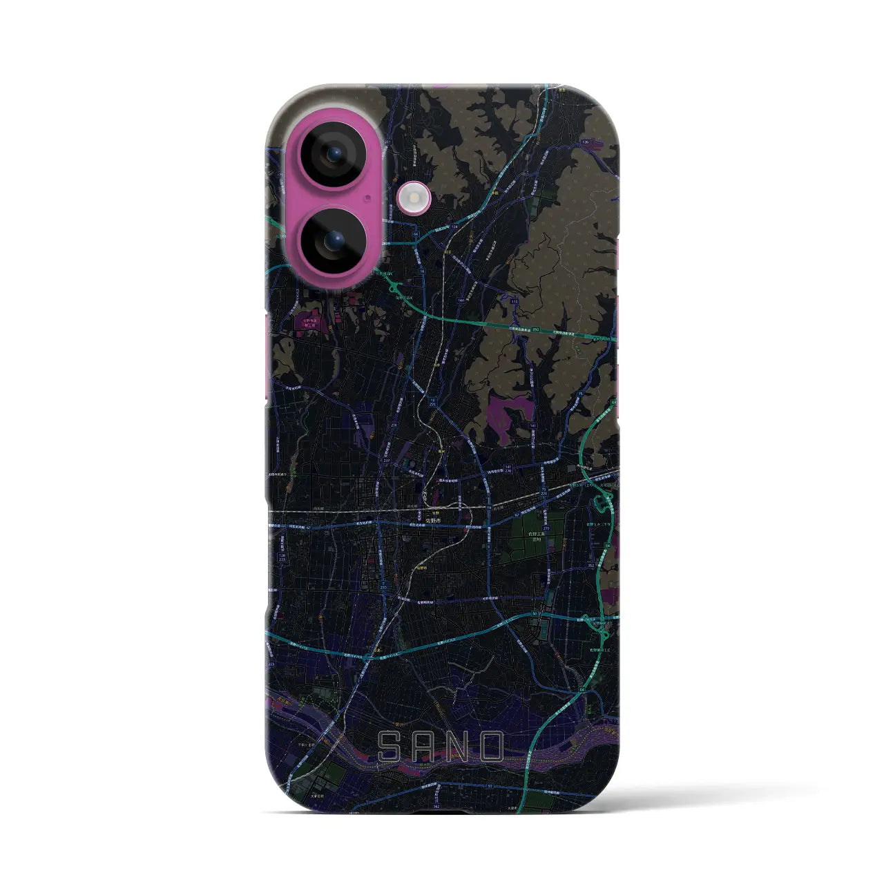 【佐野(栃木県)】地図柄iPhoneケース(バックカバータイプ)