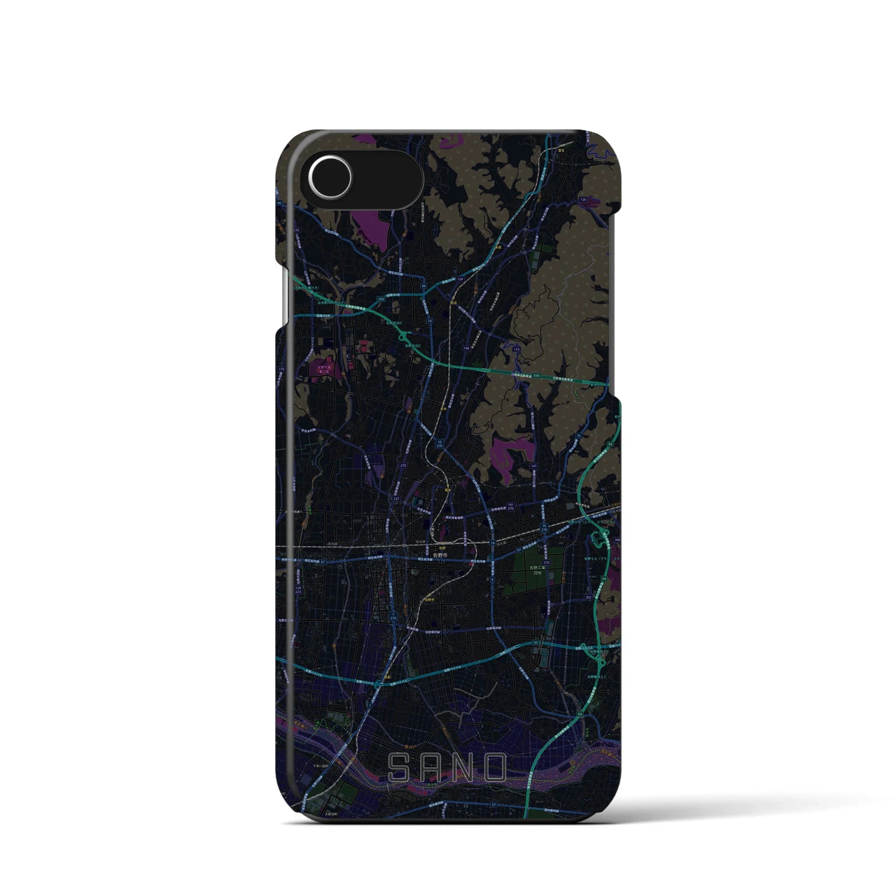 【佐野(栃木県)】地図柄iPhoneケース(バックカバータイプ)