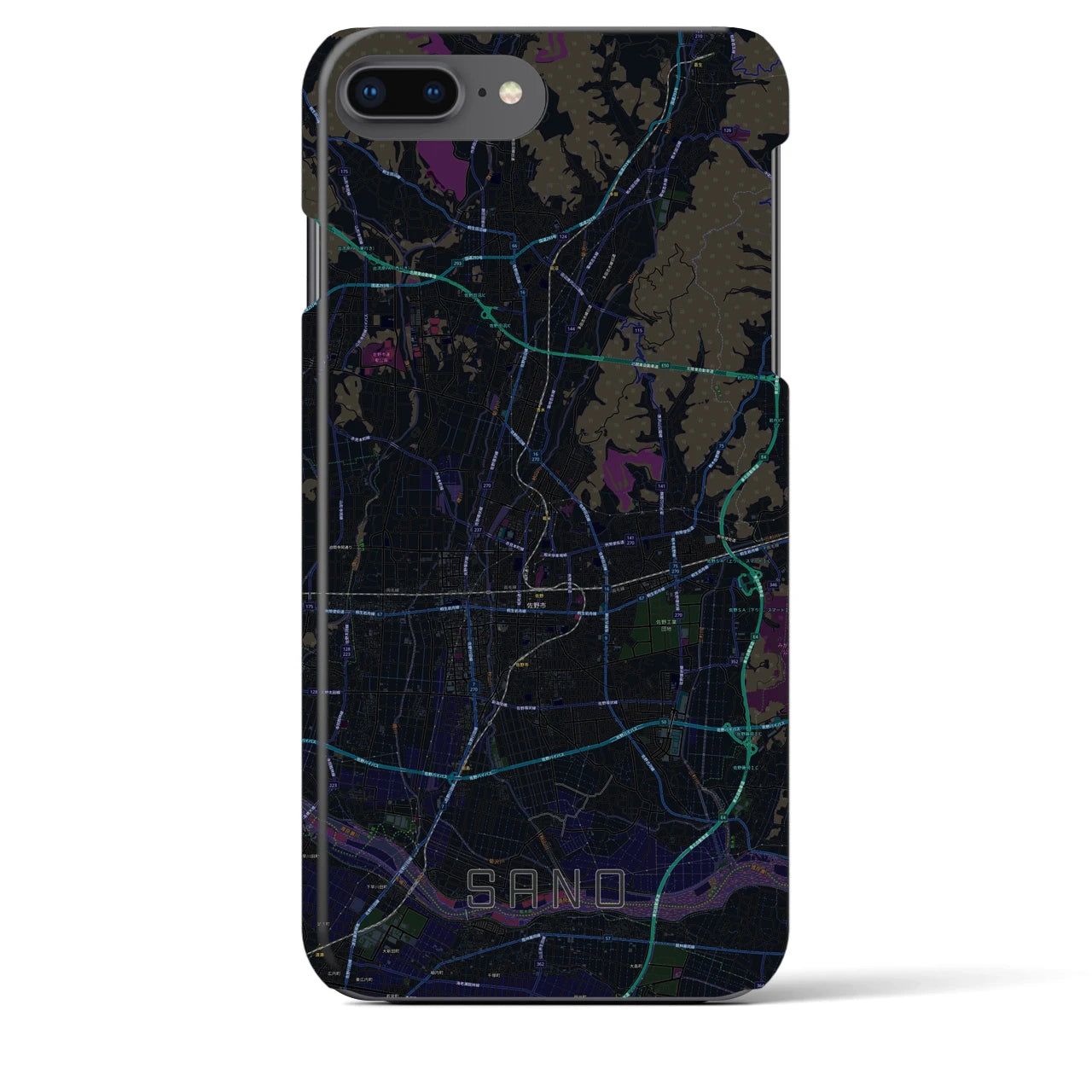 【佐野(栃木県)】地図柄iPhoneケース(バックカバータイプ)
