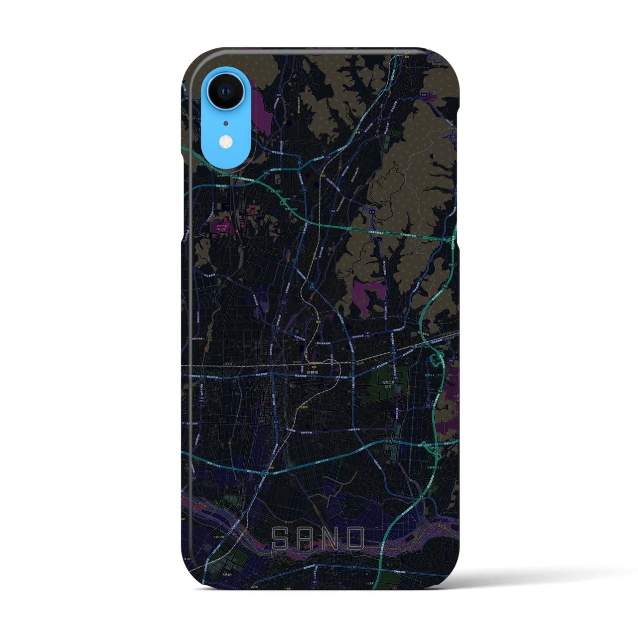 【佐野(栃木県)】地図柄iPhoneケース(バックカバータイプ)