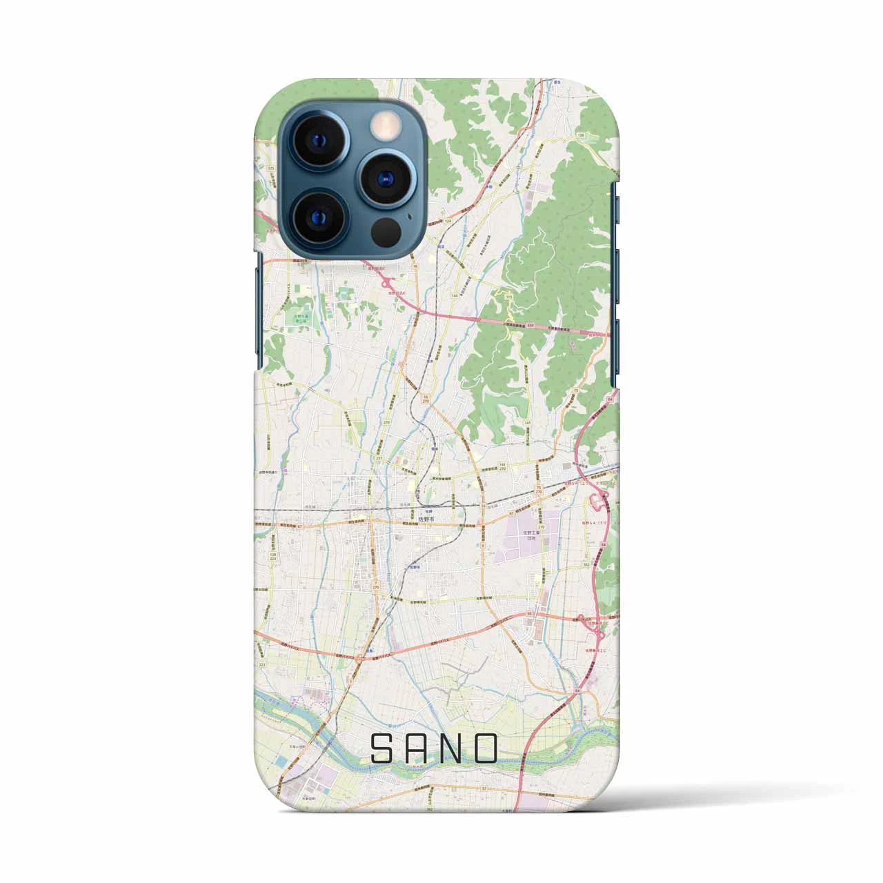【佐野(栃木県)】地図柄iPhoneケース(バックカバータイプ)
