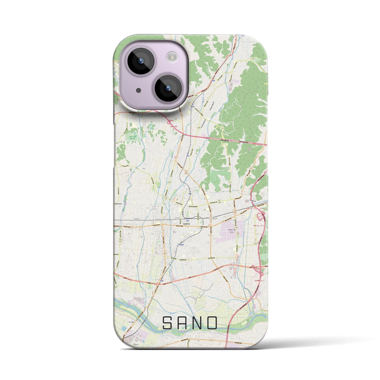 【佐野(栃木県)】地図柄iPhoneケース(バックカバータイプ)