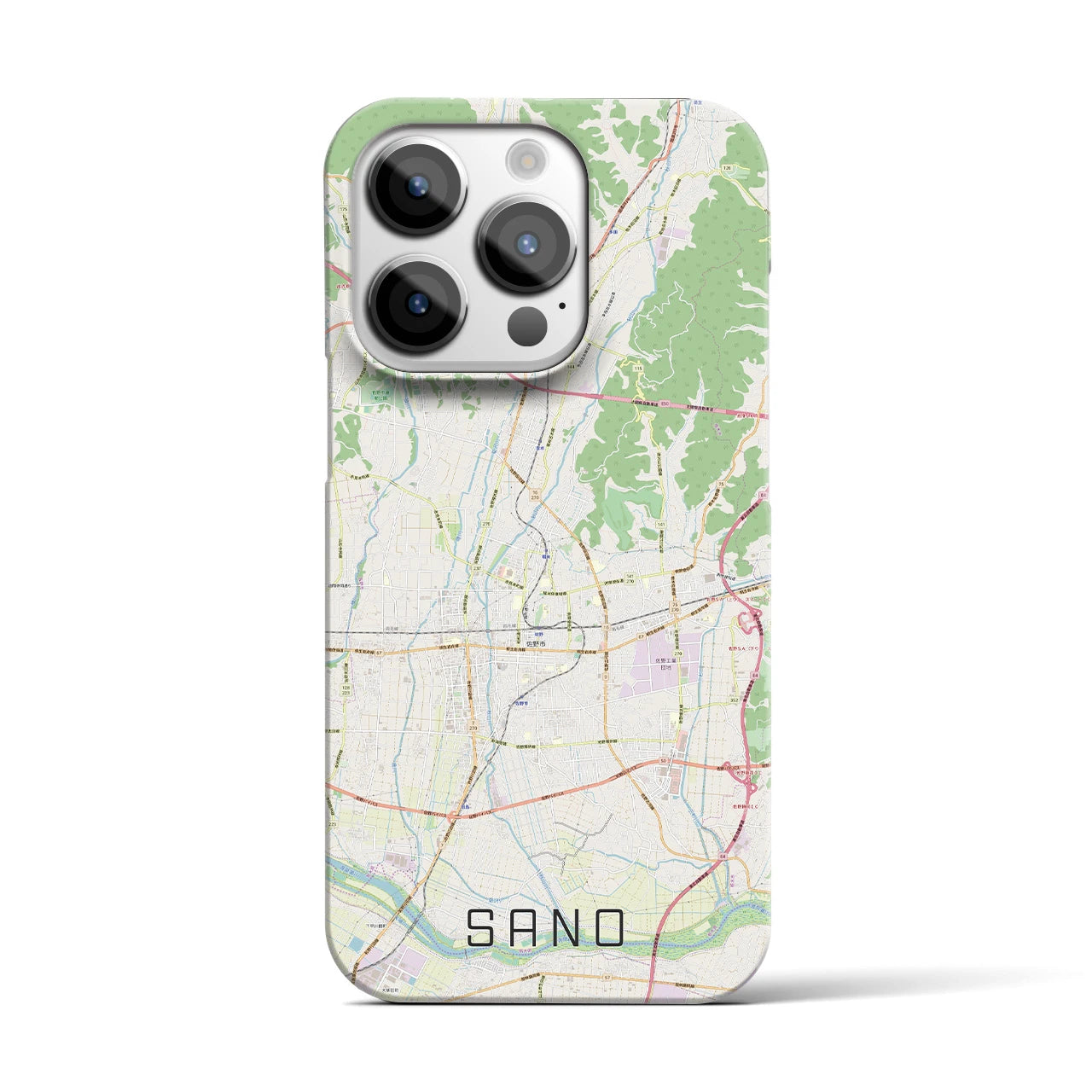 【佐野(栃木県)】地図柄iPhoneケース(バックカバータイプ)