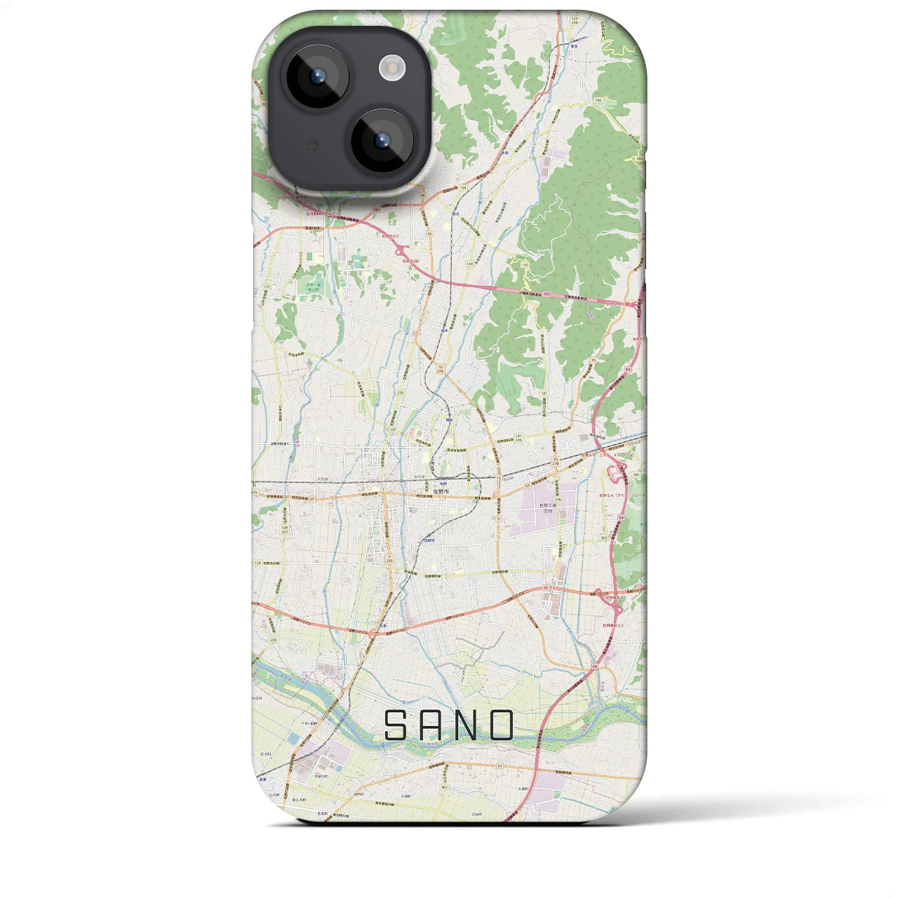 【佐野(栃木県)】地図柄iPhoneケース(バックカバータイプ)