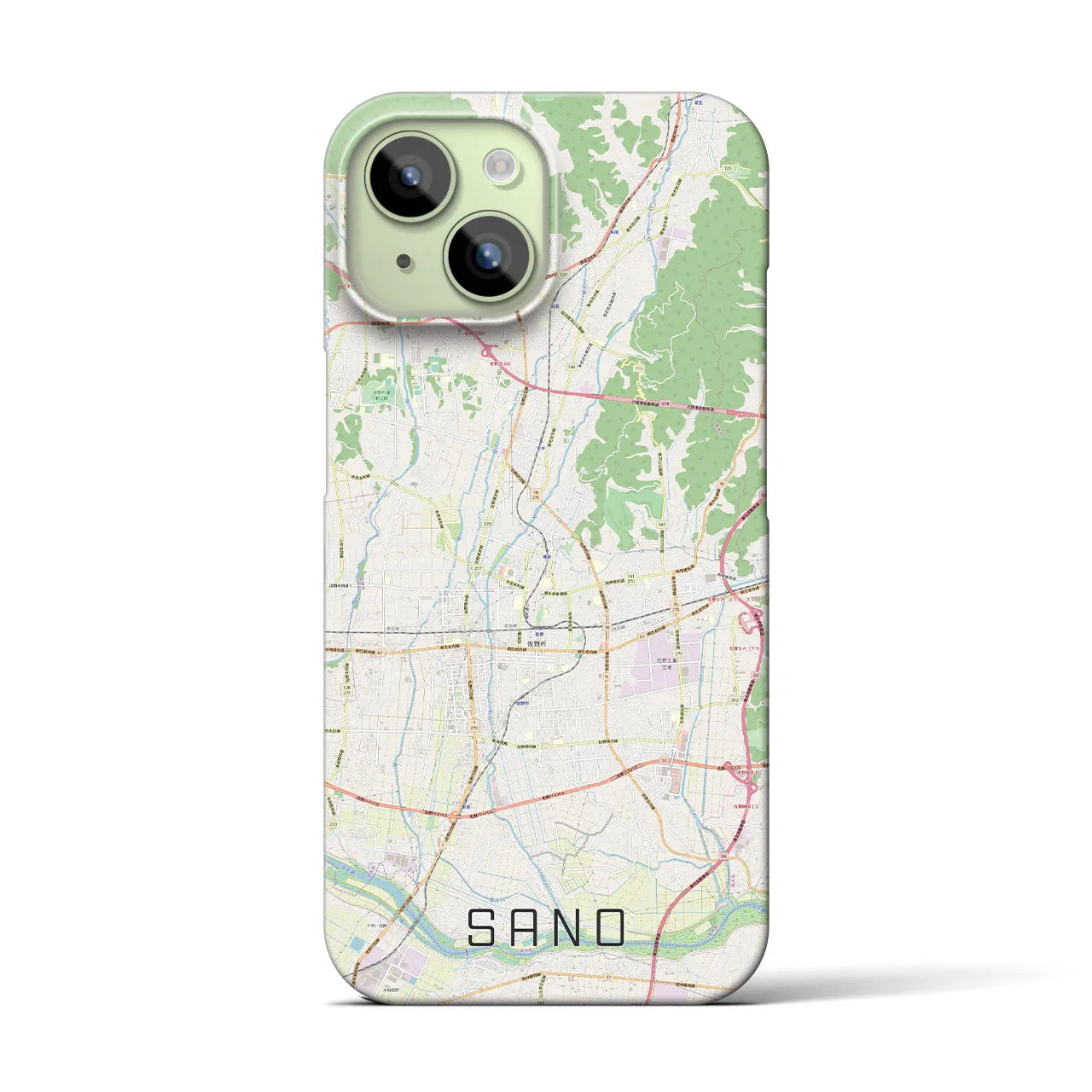 【佐野(栃木県)】地図柄iPhoneケース(バックカバータイプ)
