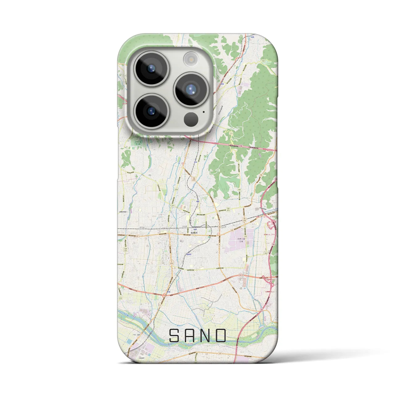 【佐野(栃木県)】地図柄iPhoneケース(バックカバータイプ)