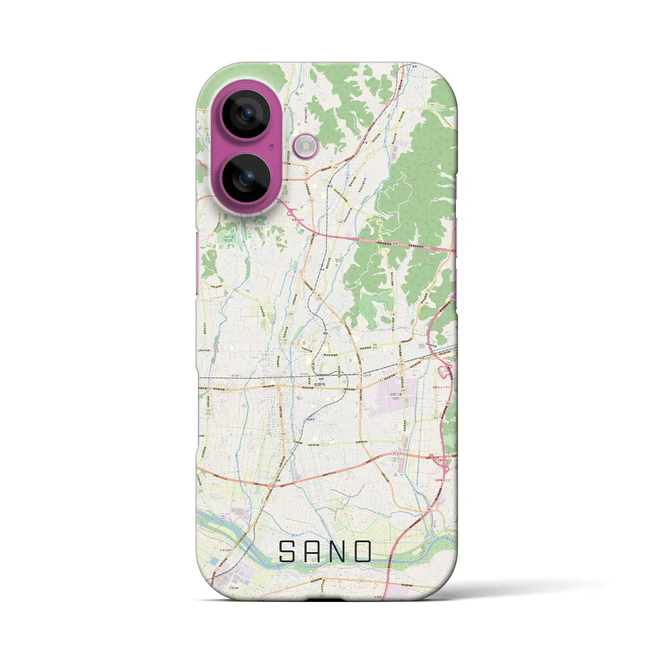 【佐野(栃木県)】地図柄iPhoneケース(バックカバータイプ)