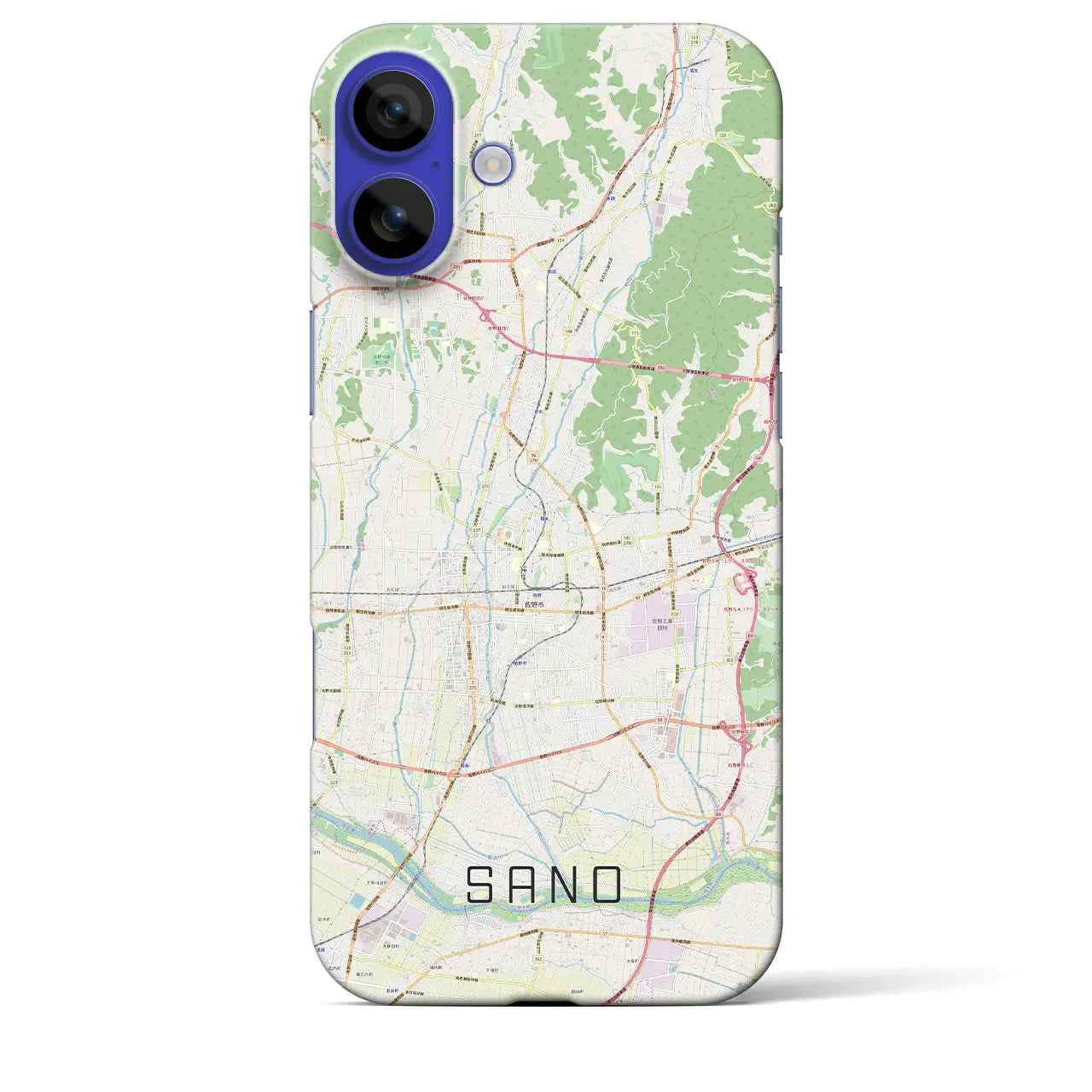 【佐野(栃木県)】地図柄iPhoneケース(バックカバータイプ)ナチュラル・iPhone 16 Pro Max 用