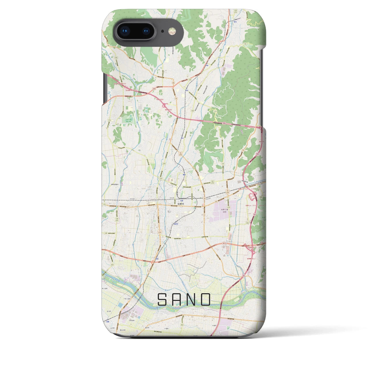 【佐野(栃木県)】地図柄iPhoneケース(バックカバータイプ)