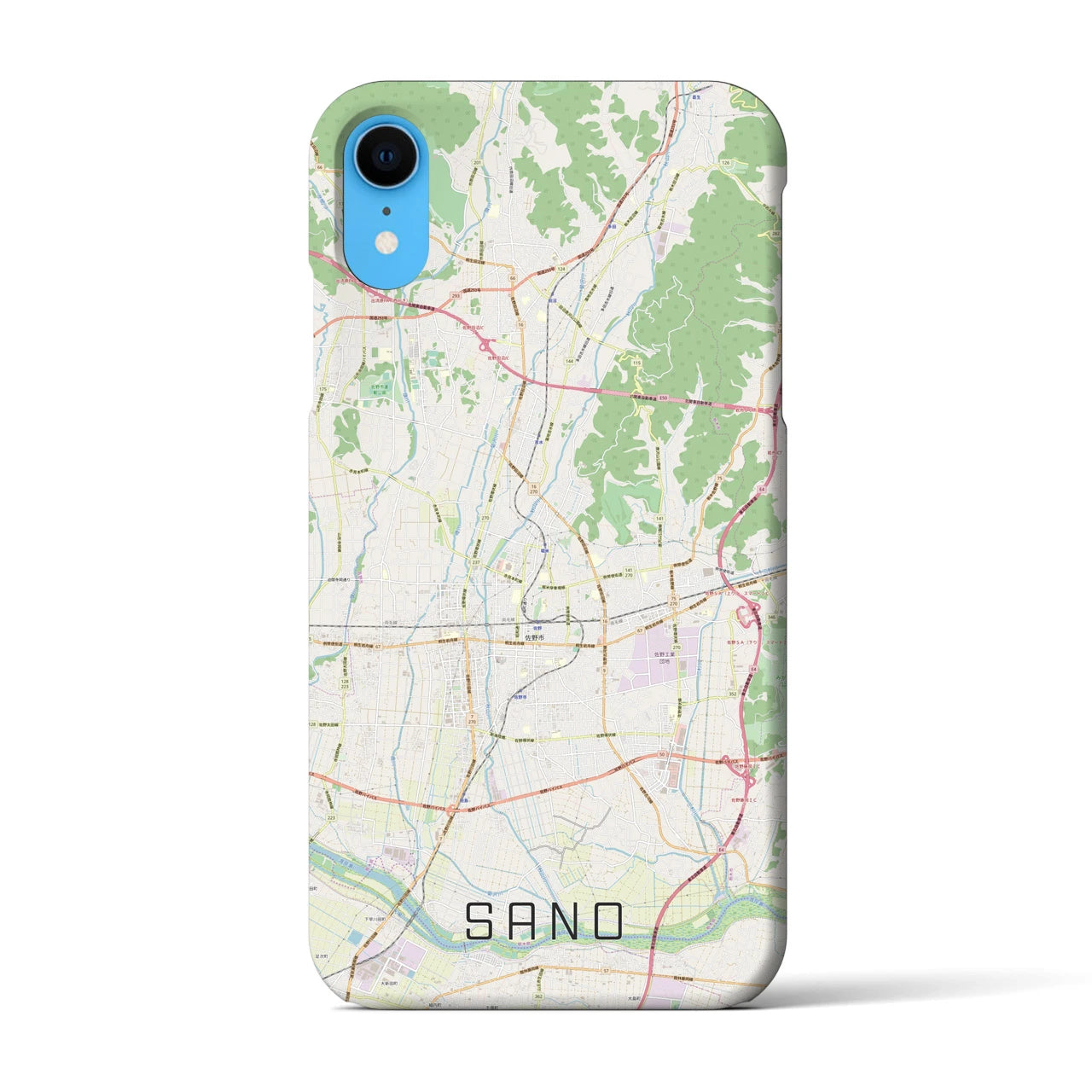 【佐野(栃木県)】地図柄iPhoneケース(バックカバータイプ)