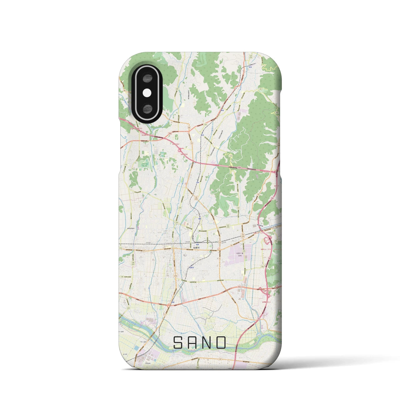【佐野(栃木県)】地図柄iPhoneケース(バックカバータイプ)