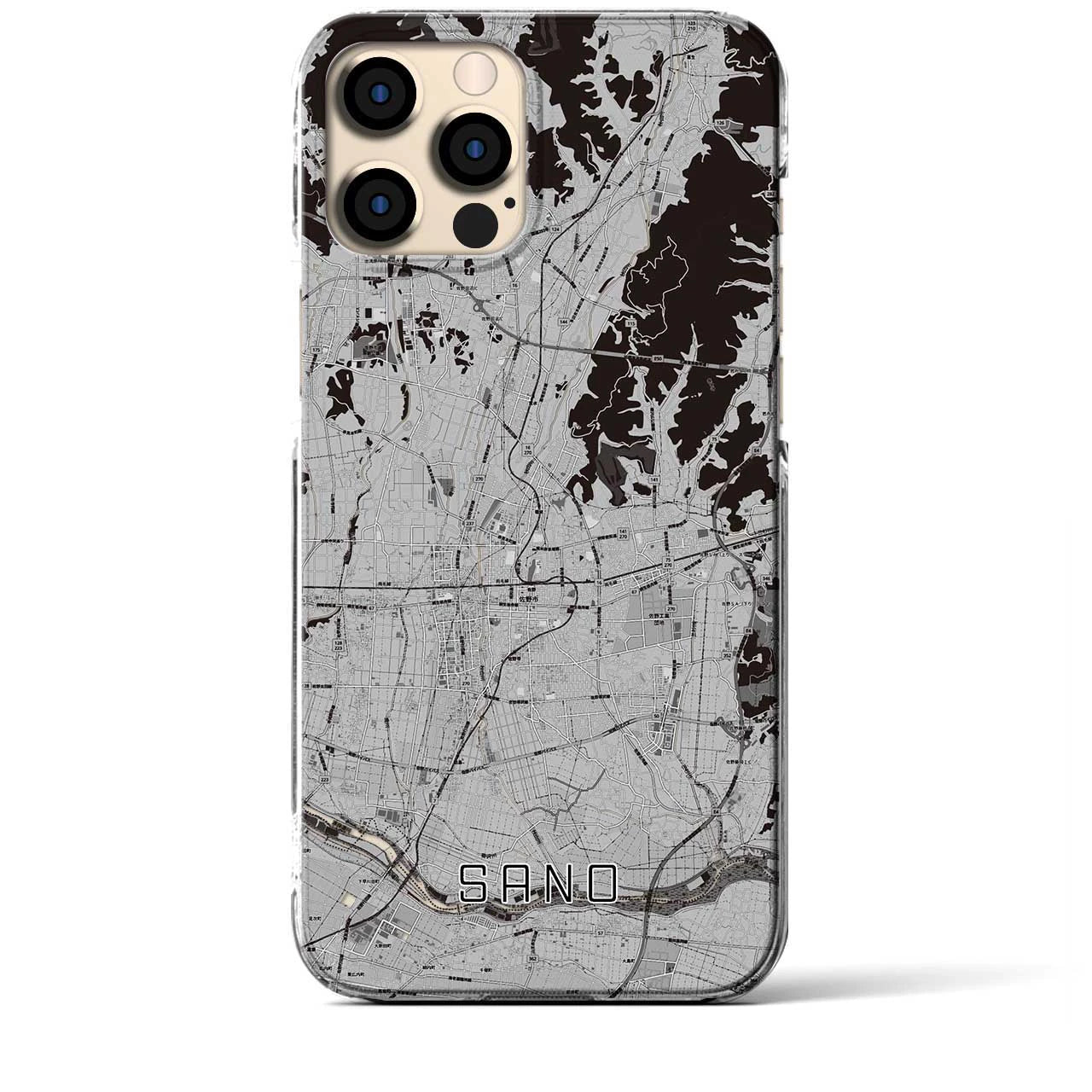 【佐野(栃木県)】地図柄iPhoneケース(クリアタイプ)