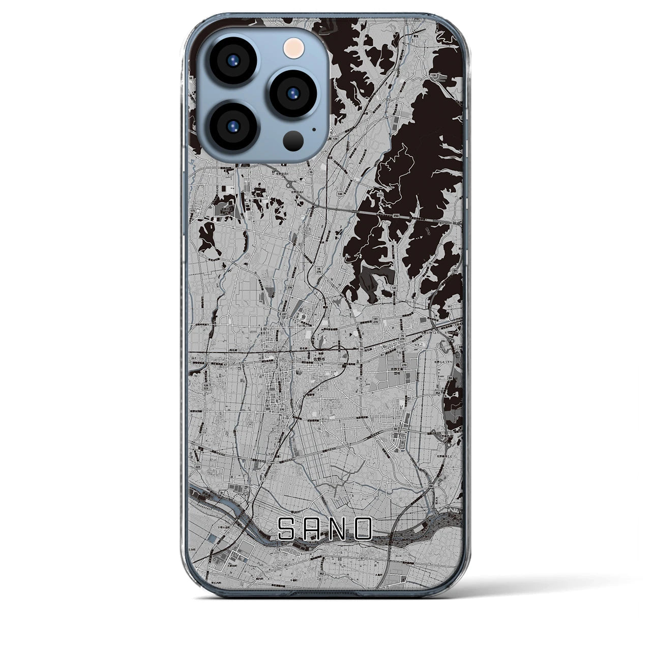 【佐野(栃木県)】地図柄iPhoneケース(クリアタイプ)