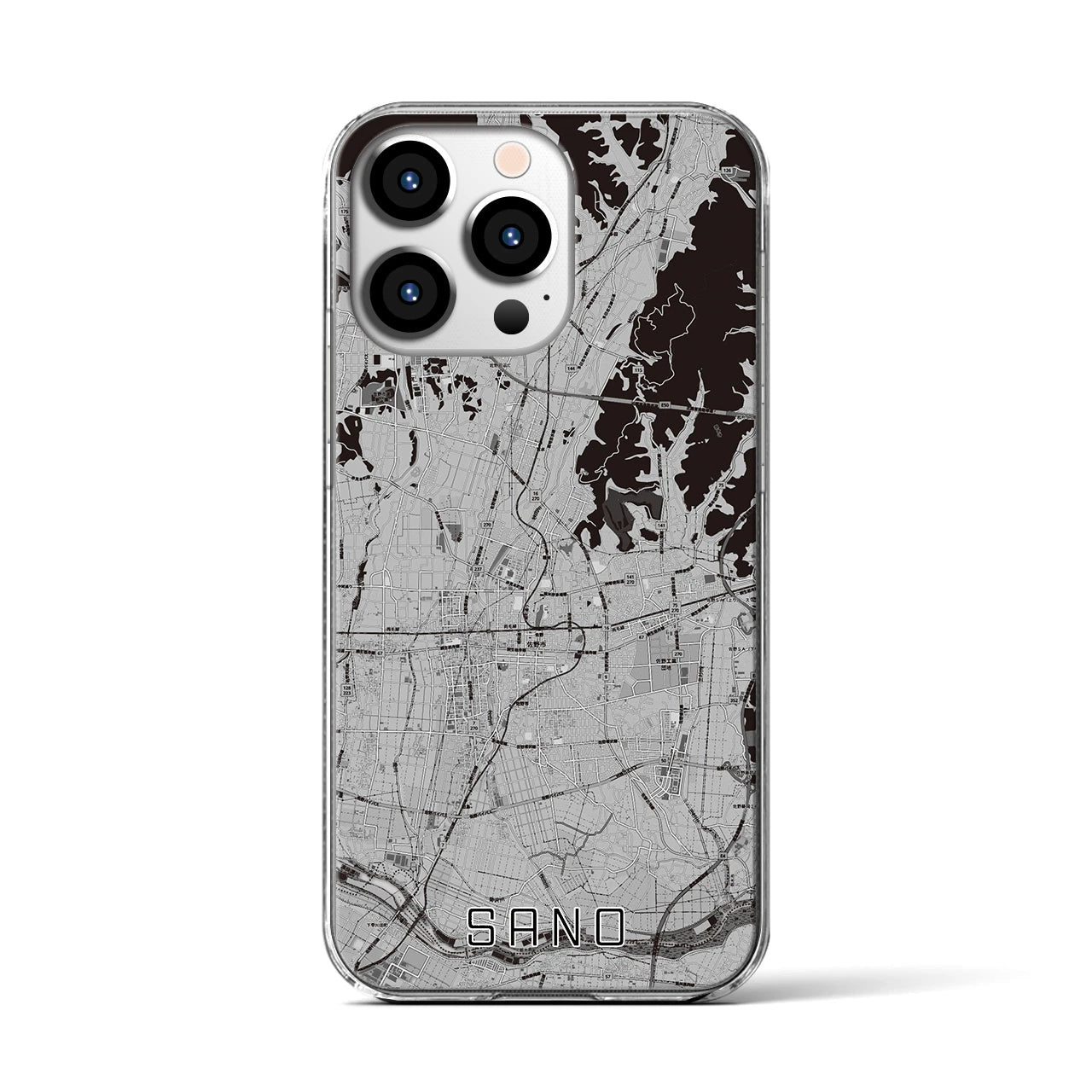 【佐野(栃木県)】地図柄iPhoneケース(クリアタイプ)