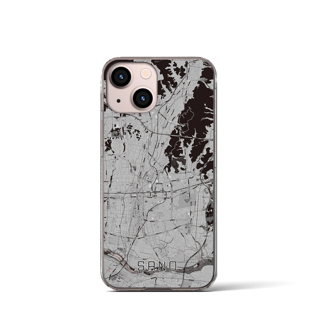 【佐野(栃木県)】地図柄iPhoneケース(クリアタイプ)