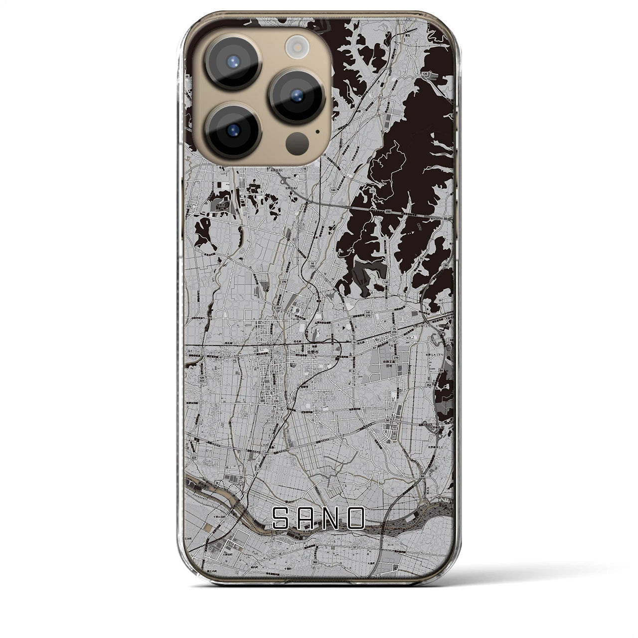 【佐野(栃木県)】地図柄iPhoneケース(クリアタイプ)