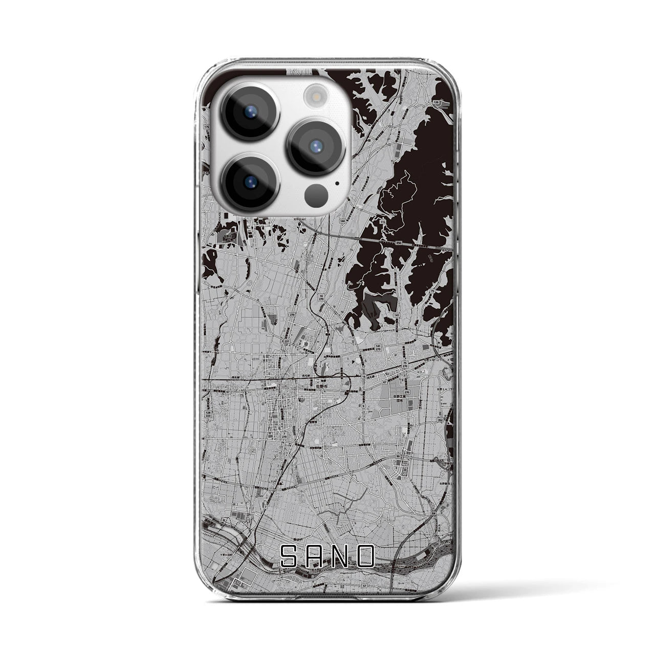 【佐野(栃木県)】地図柄iPhoneケース(クリアタイプ)