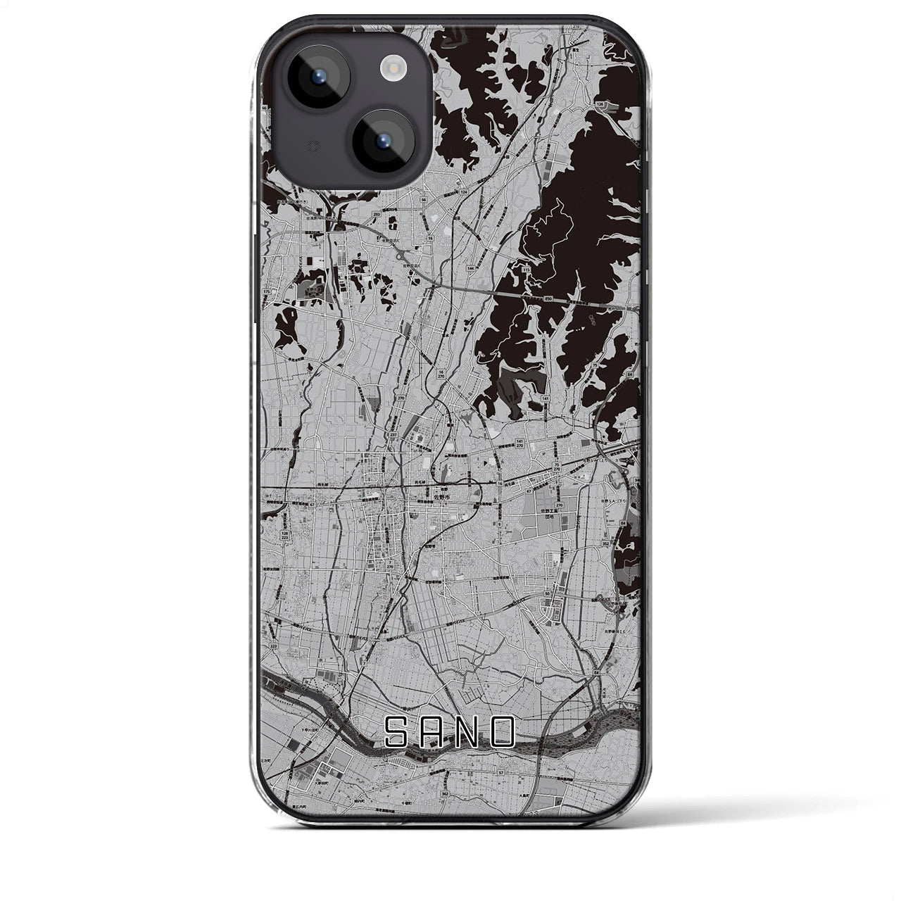 【佐野(栃木県)】地図柄iPhoneケース(クリアタイプ)