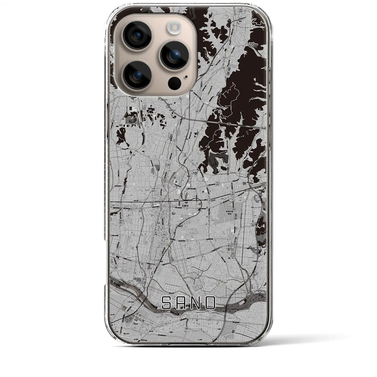 【佐野(栃木県)】地図柄iPhoneケース(クリアタイプ)