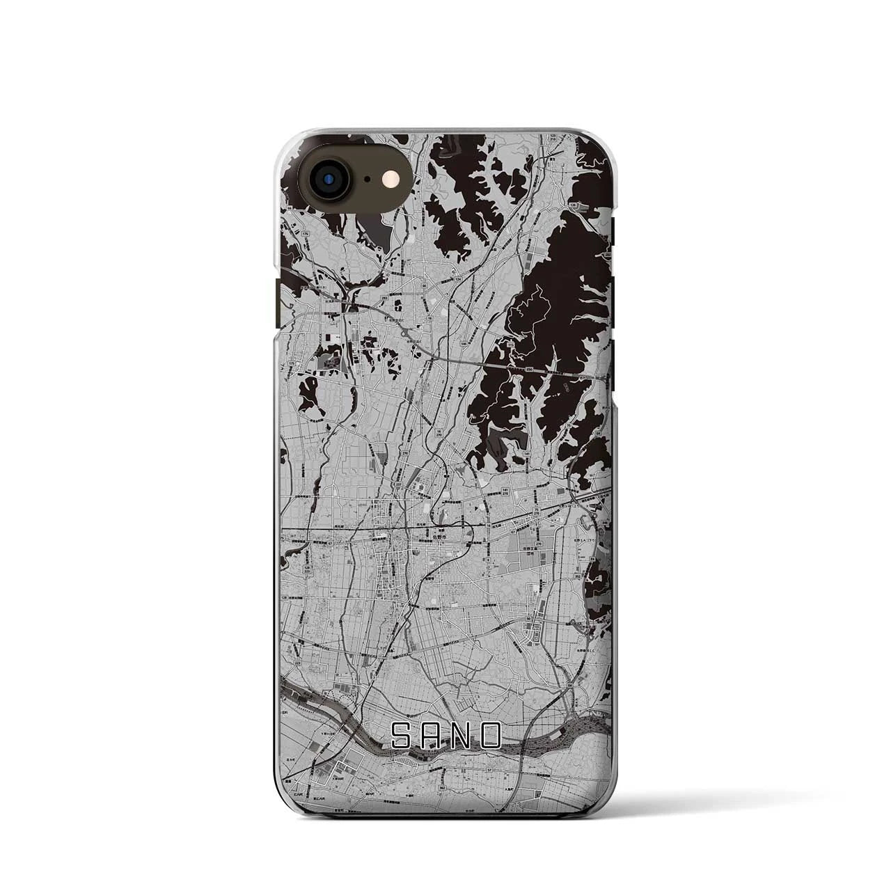 【佐野(栃木県)】地図柄iPhoneケース(クリアタイプ)