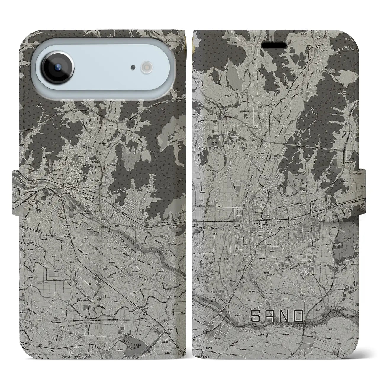 【佐野(栃木県)】地図柄iPhoneケース(手帳タイプ)