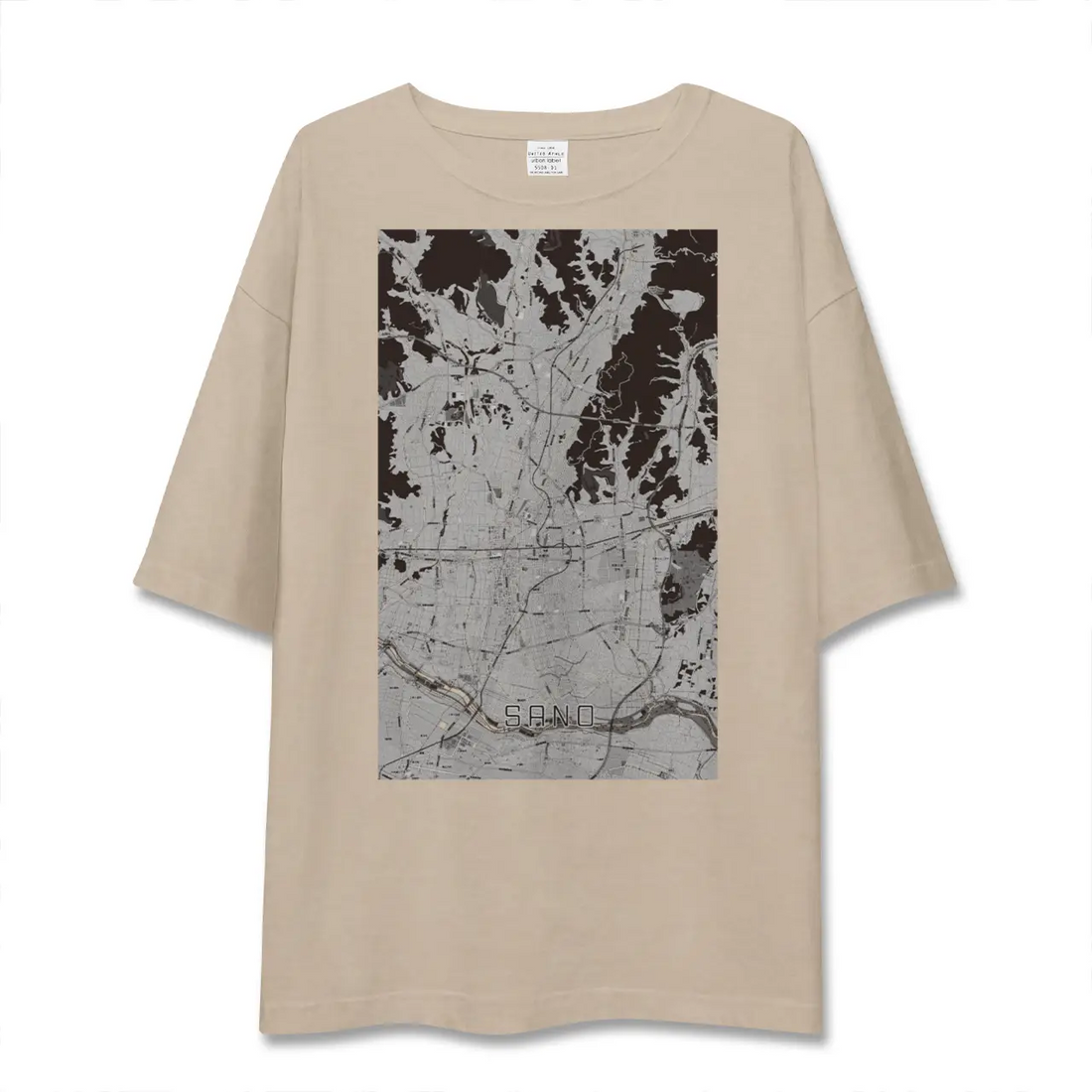 【佐野(栃木県)】地図柄ビッグシルエットTシャツ