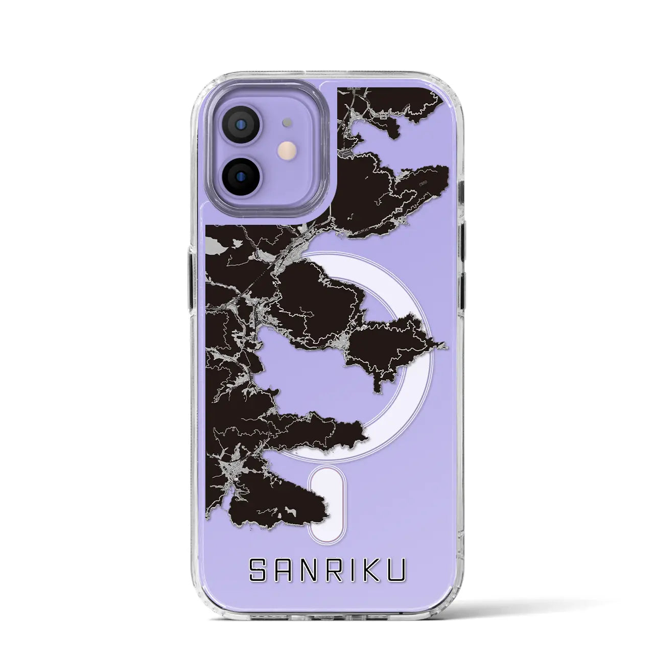 【三陸(岩手県)】地図柄iPhoneケース(MagSafeタイプ)