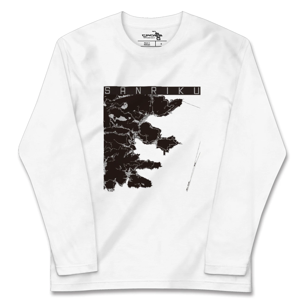 【三陸(岩手県)】地図柄ロングスリーブTシャツ