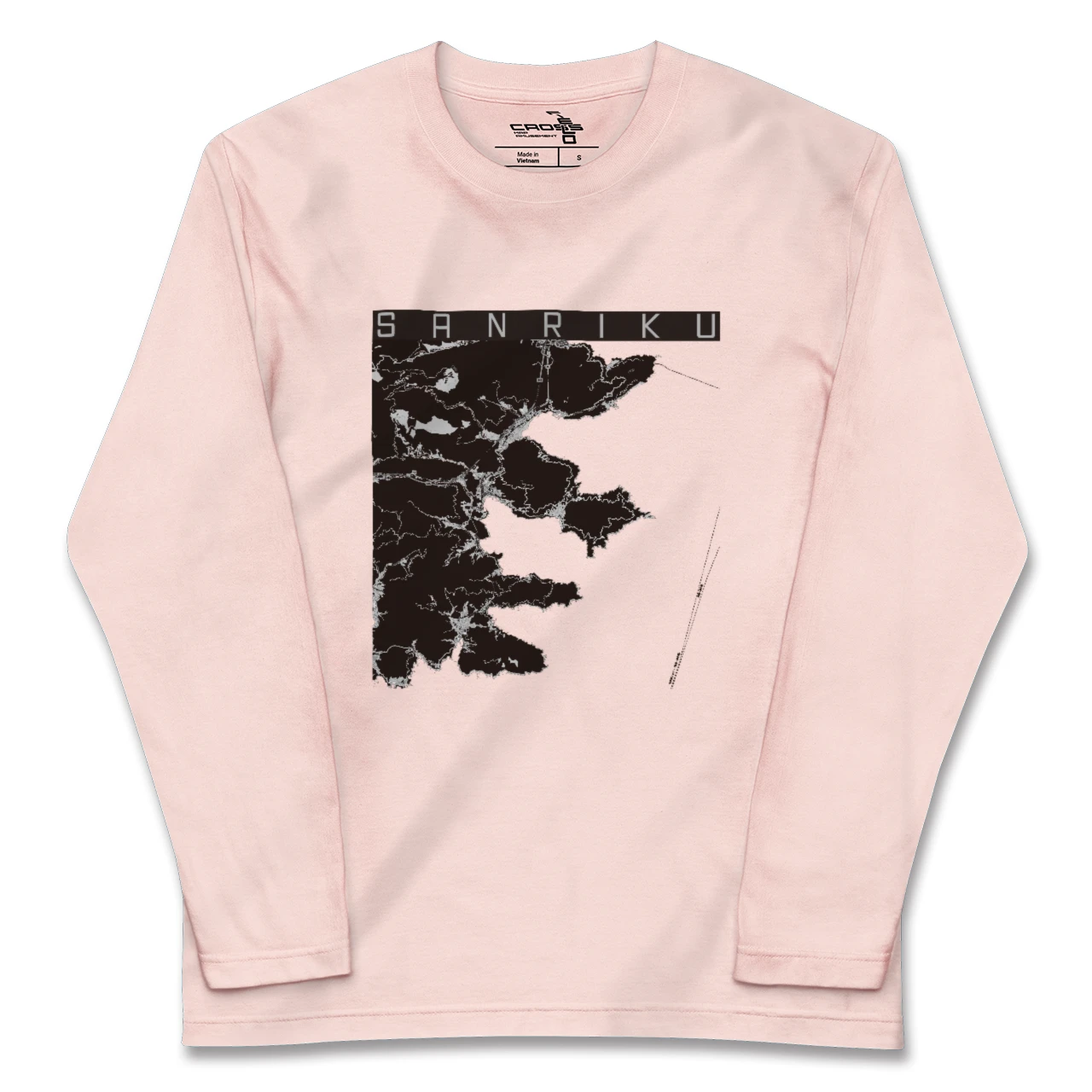 【三陸(岩手県)】地図柄ロングスリーブTシャツ