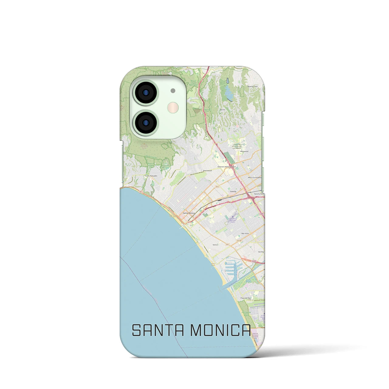 【サンタモニカ(アメリカ)】地図柄iPhoneケース(バックカバータイプ)