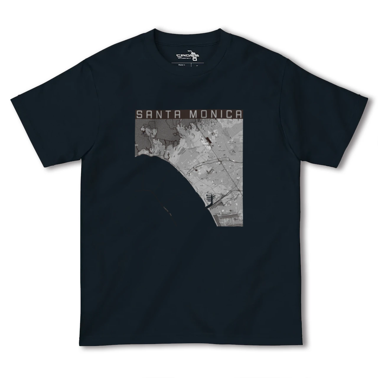 【サンタモニカ(アメリカ)】地図柄ヘビーウェイトTシャツ