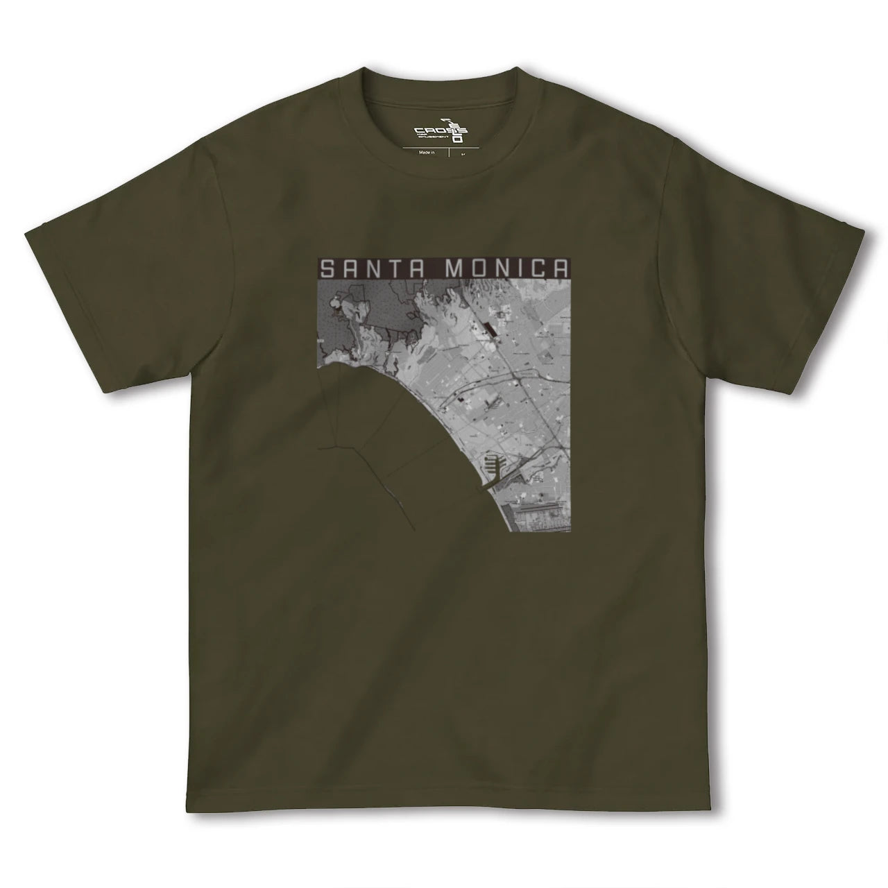 【サンタモニカ(アメリカ)】地図柄ヘビーウェイトTシャツ