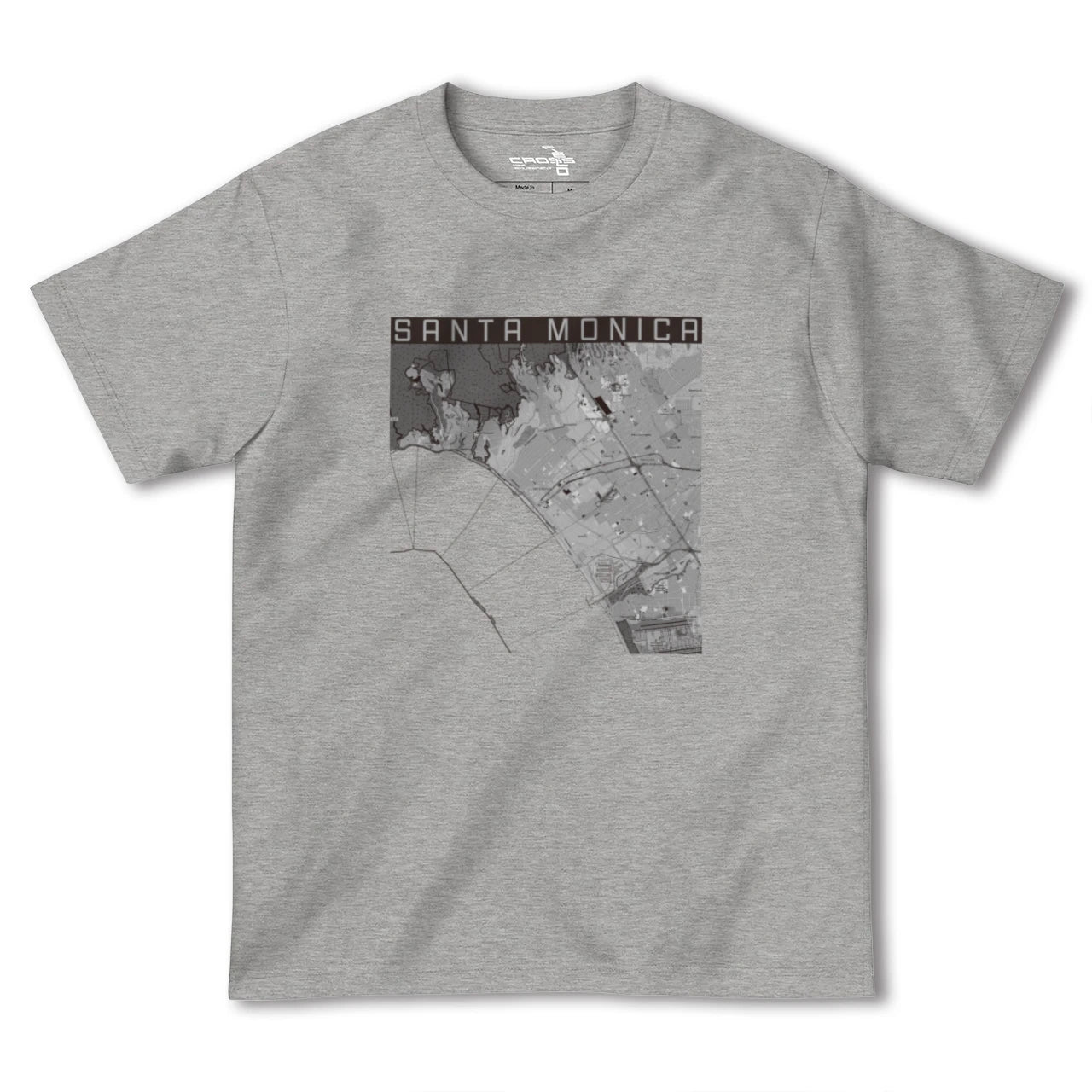 【サンタモニカ(アメリカ)】地図柄ヘビーウェイトTシャツ