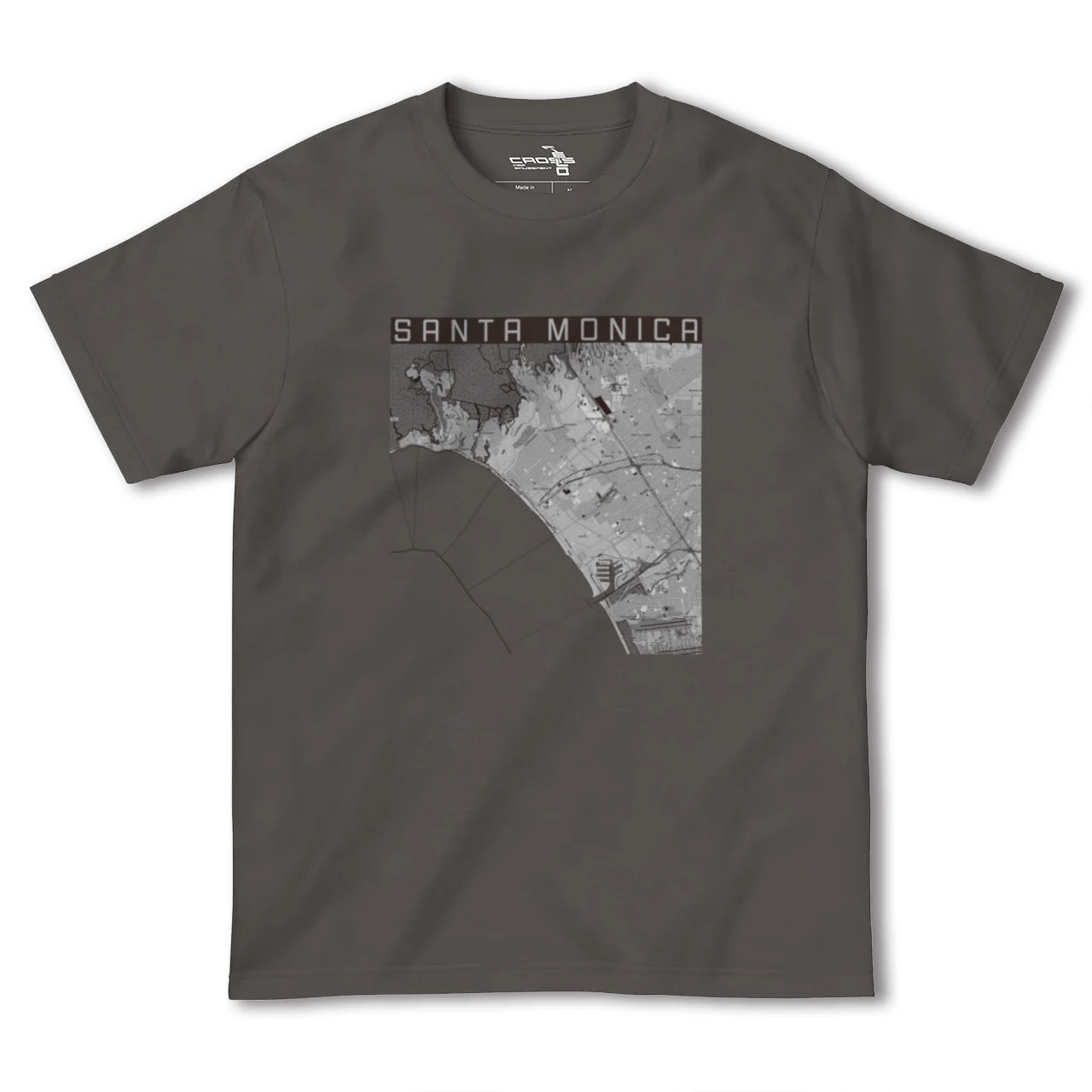 【サンタモニカ(アメリカ)】地図柄ヘビーウェイトTシャツ