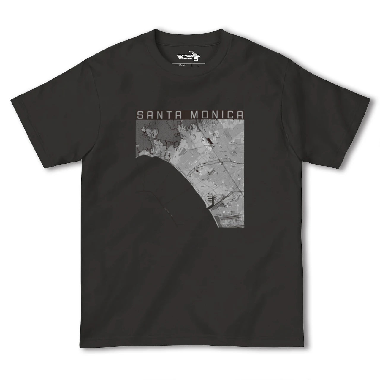 【サンタモニカ(アメリカ)】地図柄ヘビーウェイトTシャツ