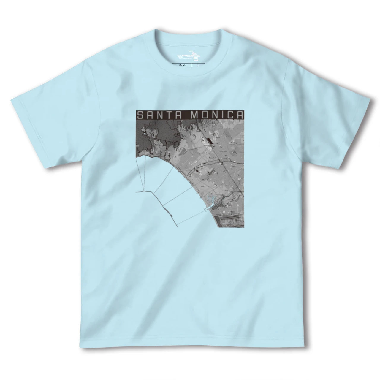 【サンタモニカ(アメリカ)】地図柄ヘビーウェイトTシャツ