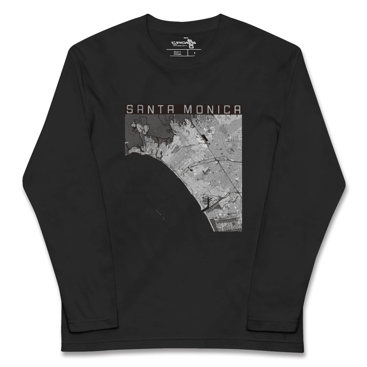 【サンタモニカ(アメリカ)】地図柄ロングスリーブTシャツ