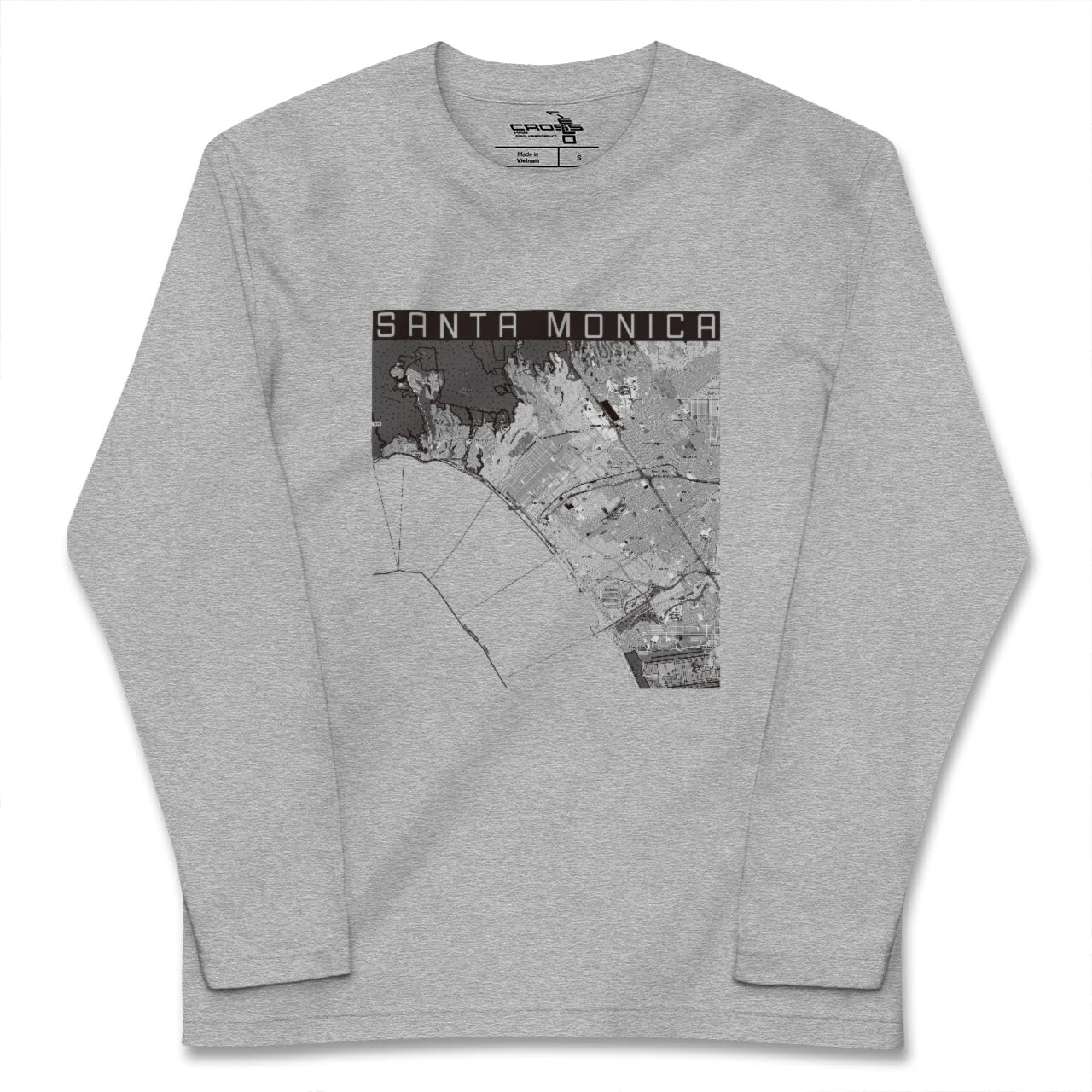 【サンタモニカ(アメリカ)】地図柄ロングスリーブTシャツ