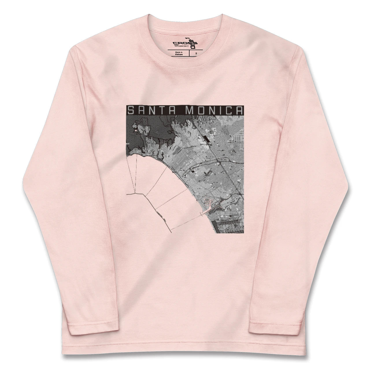 【サンタモニカ(アメリカ)】地図柄ロングスリーブTシャツ