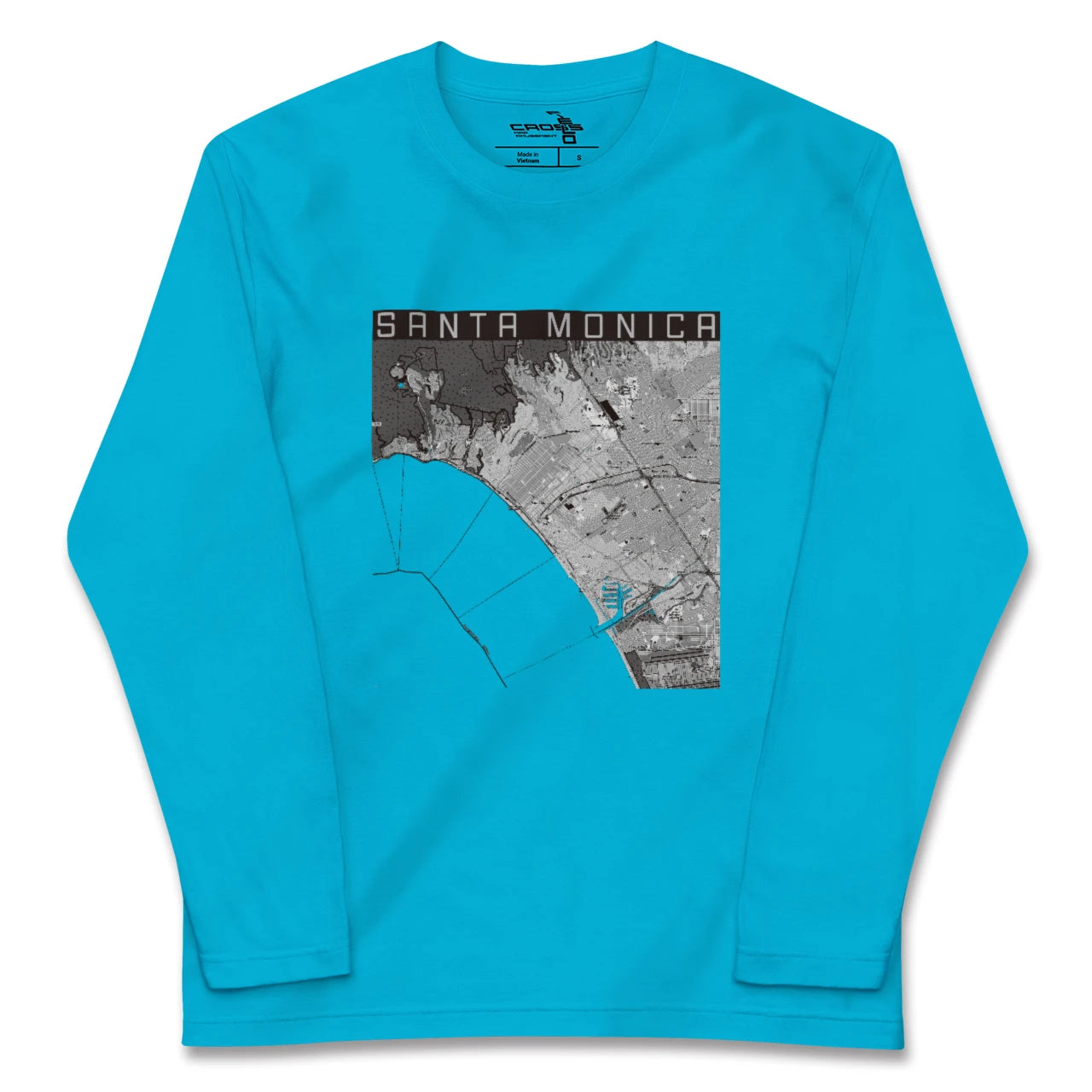【サンタモニカ(アメリカ)】地図柄ロングスリーブTシャツ