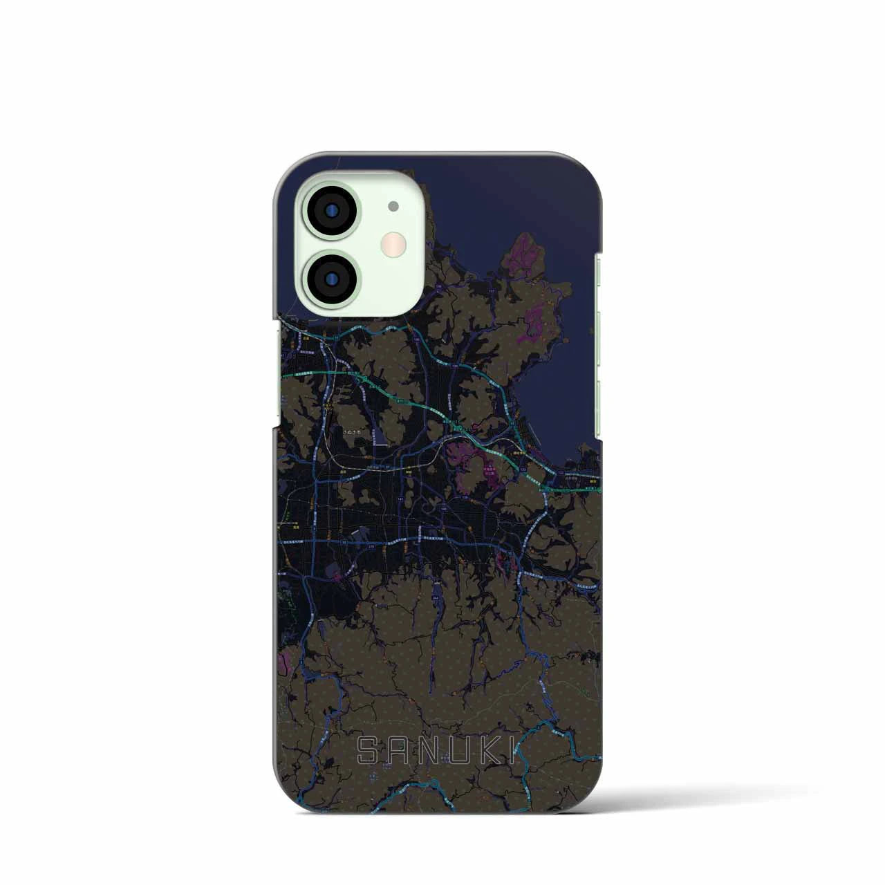 【さぬき(香川県)】地図柄iPhoneケース(バックカバータイプ)