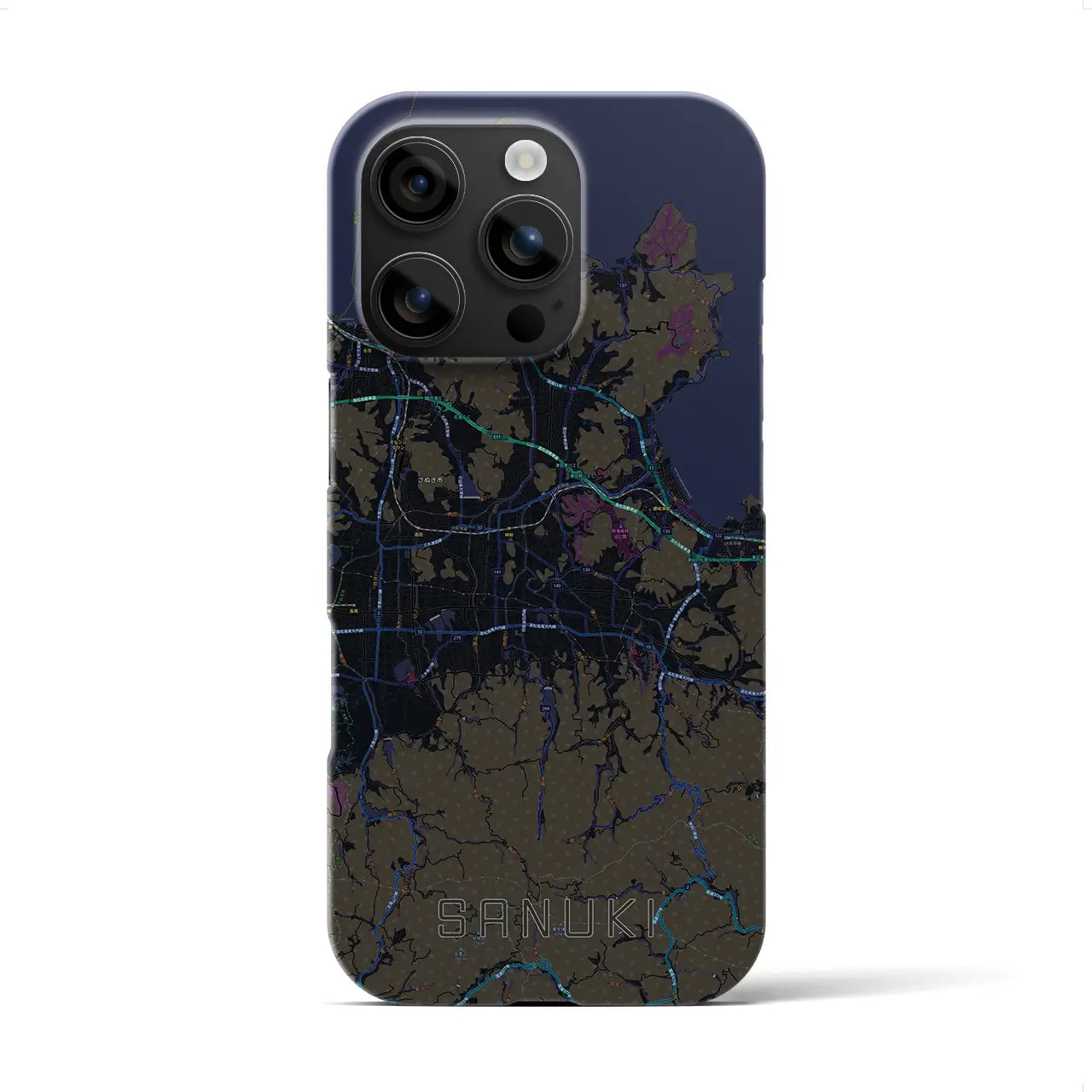 【さぬき(香川県)】地図柄iPhoneケース(バックカバータイプ)