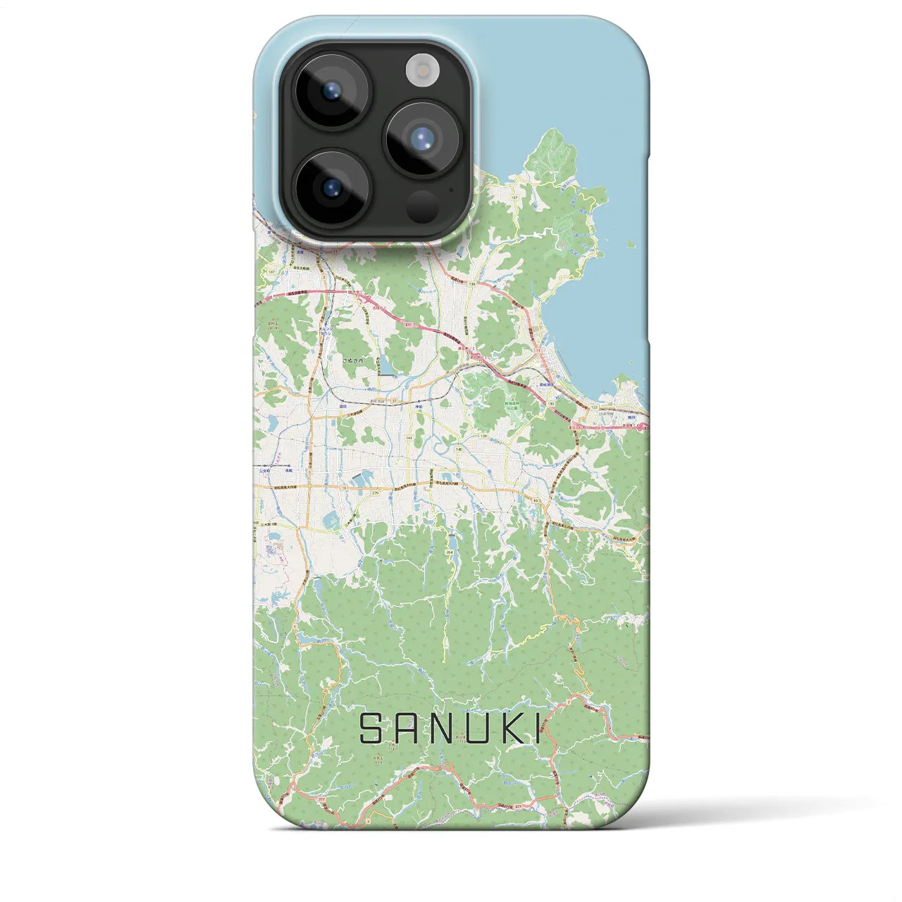 【さぬき(香川県)】地図柄iPhoneケース(バックカバータイプ)