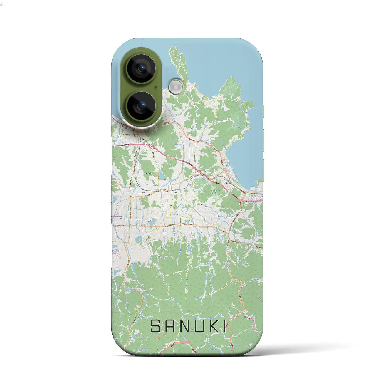 【さぬき(香川県)】地図柄iPhoneケース(バックカバータイプ)ナチュラル・iPhone 17 Pro Max 用