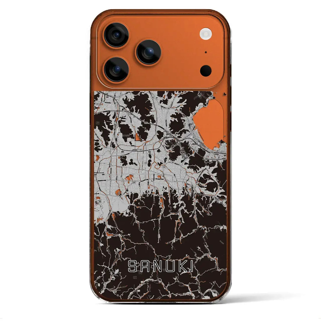 【さぬき(香川県)】地図柄iPhoneケース(クリアタイプ)