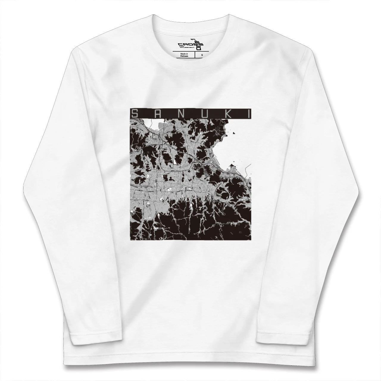 【さぬき(香川県)】地図柄ロングスリーブTシャツ