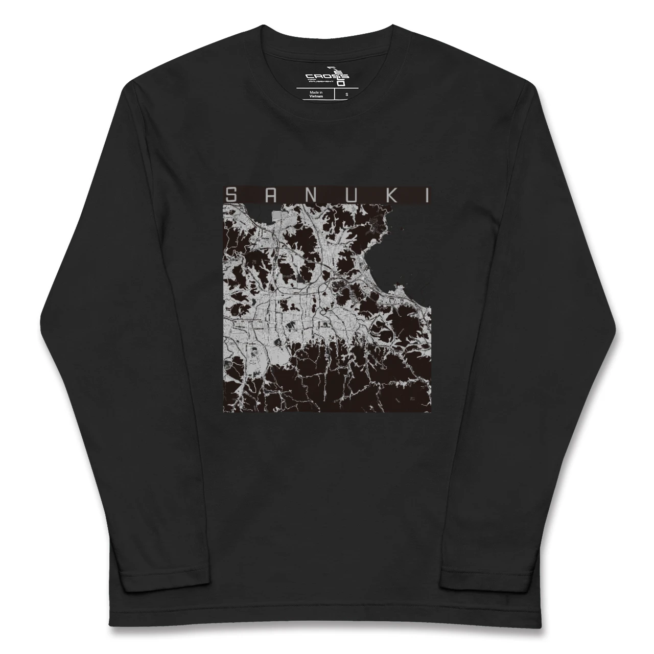 【さぬき(香川県)】地図柄ロングスリーブTシャツ
