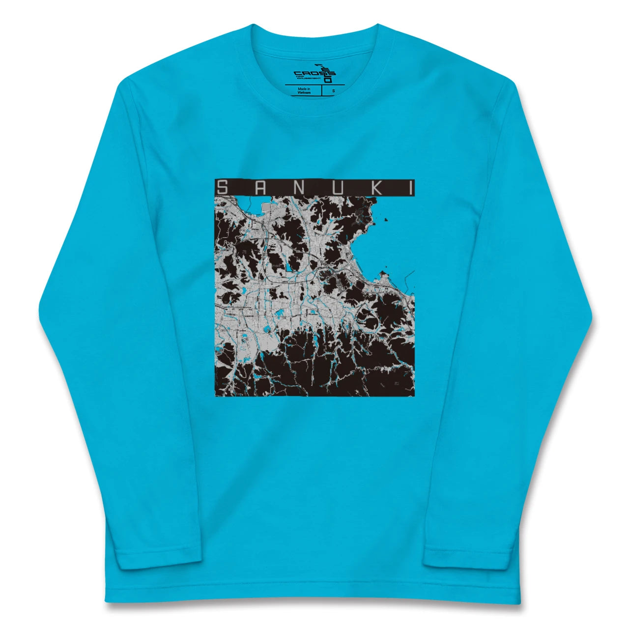 【さぬき(香川県)】地図柄ロングスリーブTシャツ