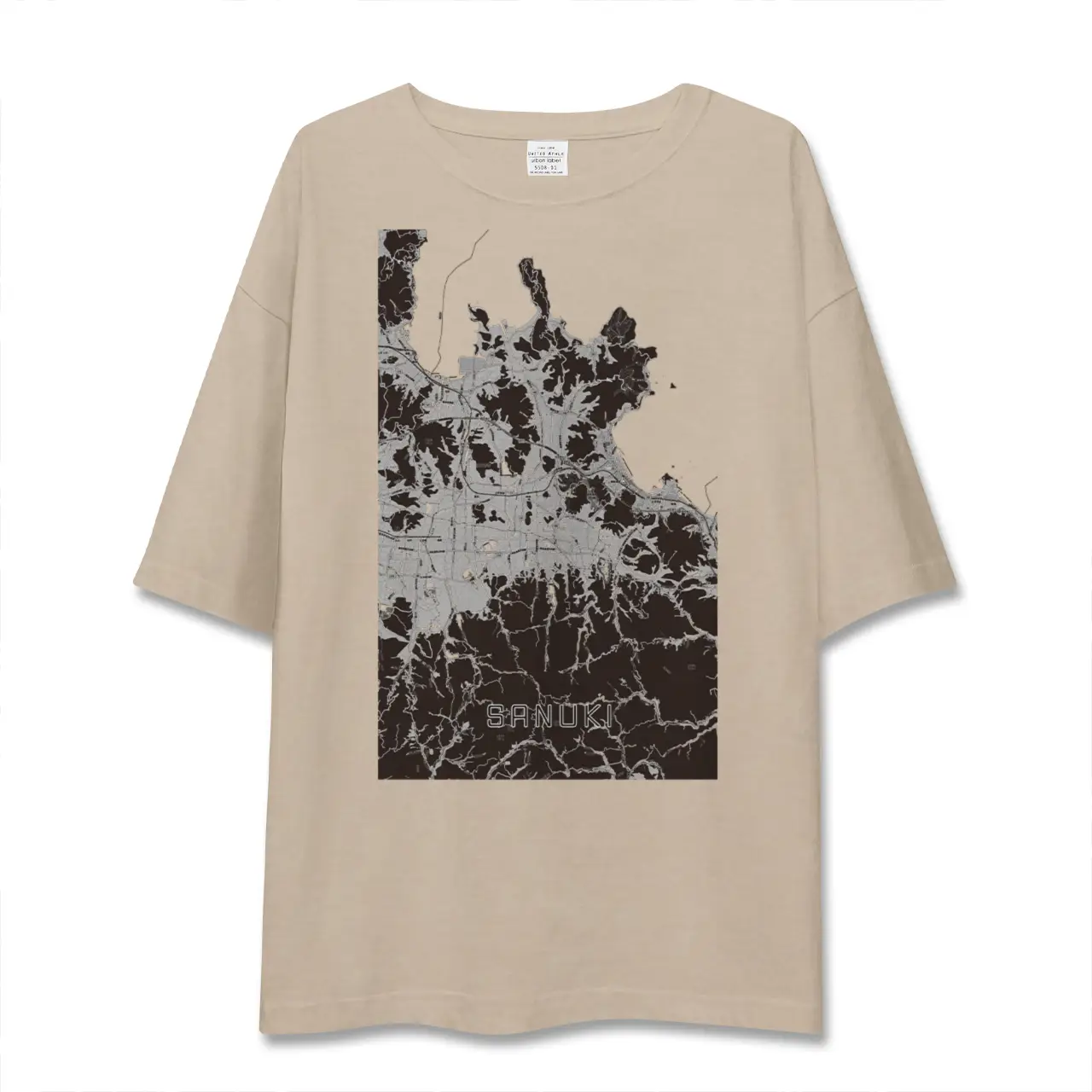 【さぬき(香川県)】地図柄ビッグシルエットTシャツ